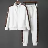 casual wear fendi tracksuit jogging zipper winter clothes fd20196603 white